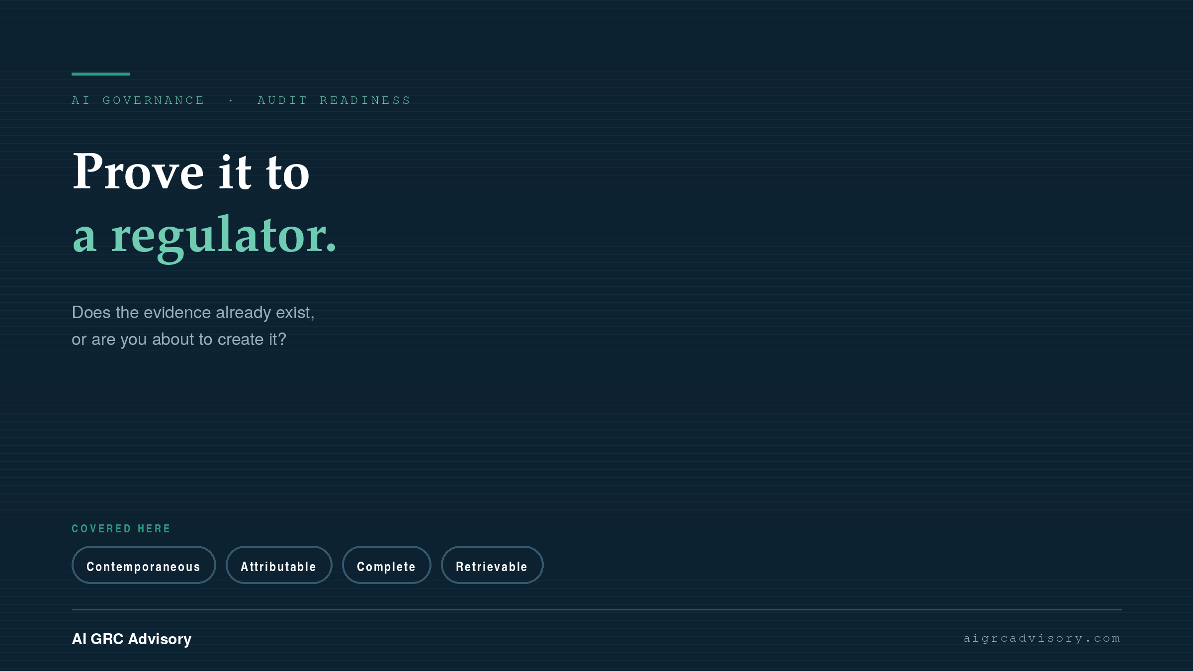 featured prove it to a regulator